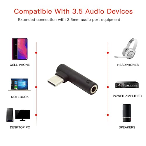 chenyang CY USB C to 3.5mm Adapter,DC 3.5mm Earphone AUX Audio Female to USB 3.1 Type C Male Headphone Adapter 5Pcs/Set