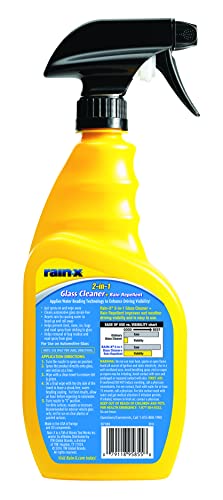 Rain-X 5071268-2 Glass Cleaner + Rain Repellent, 23 fl oz., Pack of 2