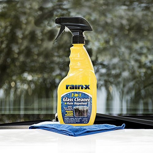 Rain-X 5071268-2 Glass Cleaner + Rain Repellent, 23 fl oz., Pack of 2