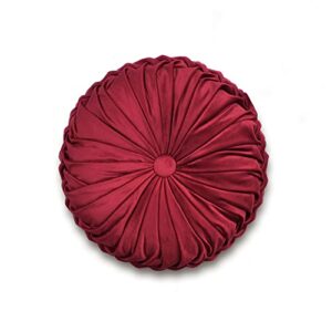lush decor decorative pillow, 15" round, red