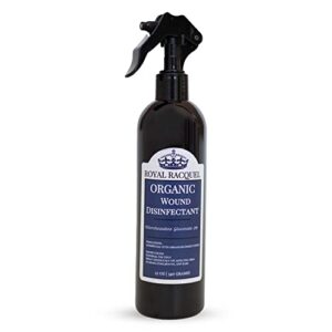 royal racquel organic wound care for horses, dogs, cats, horses. equine healing aid for skin repair, clean wounds, relieves allergy skin, and hot spot. 12 oz cleanser