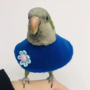 Barn Eleven Bird Collar Anti Bite Elizabethan Recovery Cone, Bird Neck Protector for Feather Plucking, Skin-Friendly Bird Neckwear Full Body Shield for Parakeet Conure Cockatiel (Large)