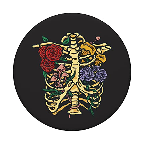 Flowers and Mushrooms Illustration PopSockets Swappable PopGrip