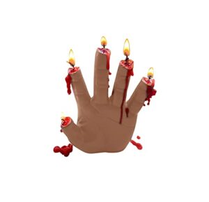 bleeding hand candle bloody palm wax light halloween horror decoration prop