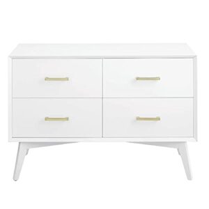 Classic Brands Canton 4 Drawer Wood Dresser - White