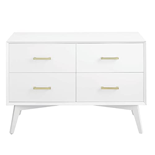 Classic Brands Canton 4 Drawer Wood Dresser - White