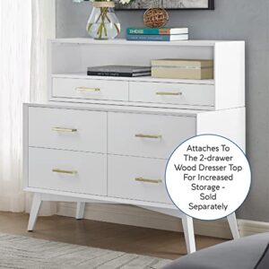 Classic Brands Canton 4 Drawer Wood Dresser - White