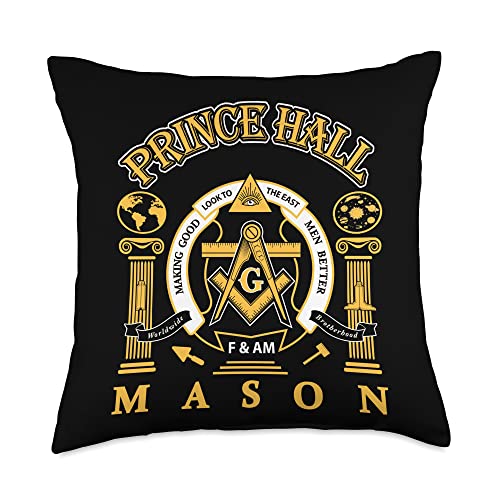 Greats Mason Store Greats Prince Hall Masons Presidents Day Gift Throw Pillow, 18x18, Multicolor