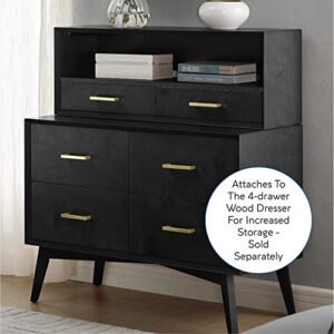 Classic Brands Canton 2 Drawer Top Storage Hutch, Black