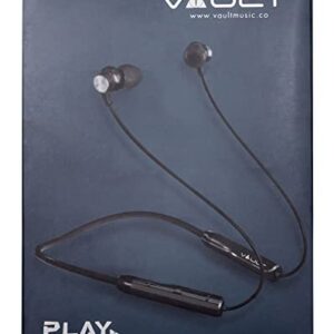 Vault Play Bluetooth Neckband Headphones with Magnetic Earbuds with in-line Mic for Smartphones, Tablets, PC & Laptop