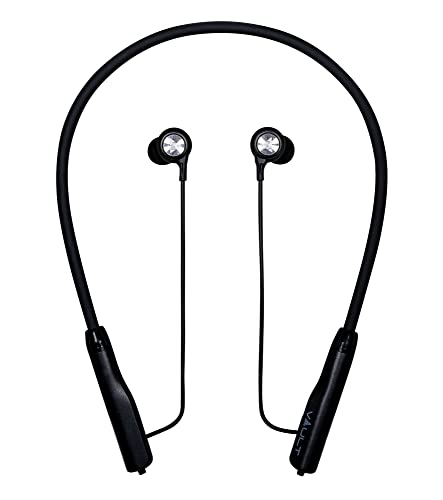 Vault Play Bluetooth Neckband Headphones with Magnetic Earbuds with in-line Mic for Smartphones, Tablets, PC & Laptop