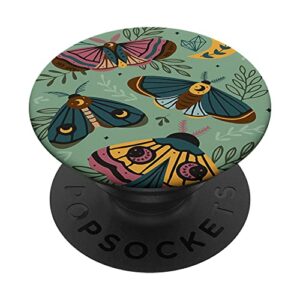 aesthetic cottagecore celestial luna moth moon butterfly popsockets swappable popgrip