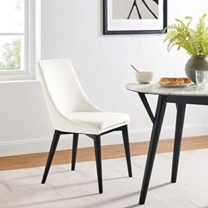 Modway Viscount Performance Velvet Dining Chair with White Finish EEI-5009-WHI