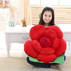 AZCHEN Flower Pillow Standard Throw Pillow Decorative Pillow Cushion Patio Furniture Cushions Home Chair Cushion (11.8inch, Red)