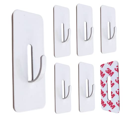 ruisheng 3M Hooks Adhesive Hooks Stick on Wall Hooks Door Hooks Waterproof Metal Traceless Hooks Strips White Towel Hooks Damage-Free Utility Hooks 18 Pack (Arc)