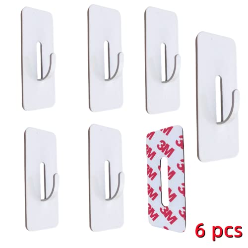 ruisheng 3M Hooks Adhesive Hooks Stick on Wall Hooks Door Hooks Waterproof Metal Traceless Hooks Strips White Towel Hooks Damage-Free Utility Hooks 18 Pack (Arc)