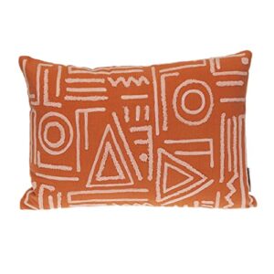 parkland collection transitional geometric orange 14" x 20" pillow
