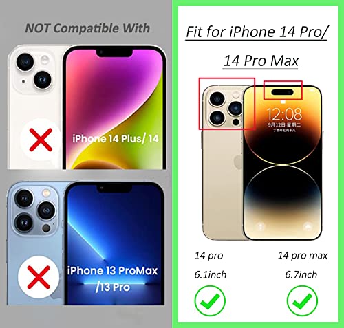 Hlija 3PCS Rear Back Camera Lens Protector Tempered Glass for iPhone 14 Pro/ 14 Pro Max - HD Clear Full Coverage Guard