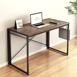 xresluco desk, computer desk 39", folding desk easy to assemble, small office desk for small spaces/home office