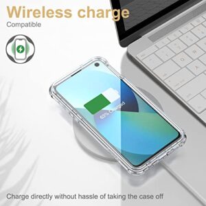 SURITCH Clear Case for Samsung Galaxy S10e,【Built in Screen Protector】【Support Wireless Charging】Hybrid Protection Hard Shell+Soft TPU Bumper Rugged Case Shockproof for Samsung S10e 5.8" (Clear frame)