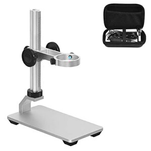 ninyoon universal microscope stand pro, stable professional aluminum alloy scope base holder support bracket for max diameter 1.4" usb digital wireless wifi microscope endoscope magnifier camera