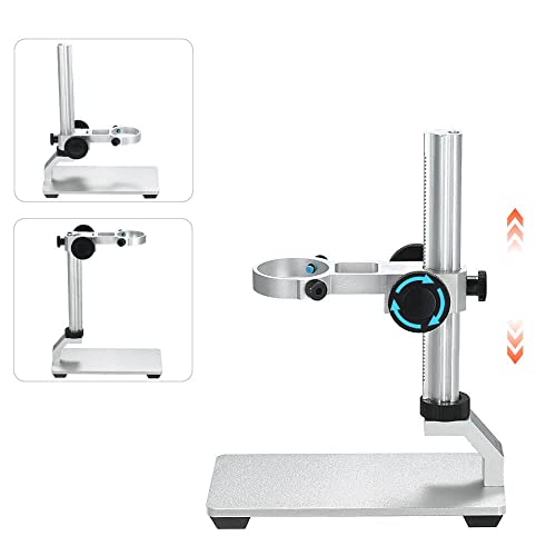 Ninyoon Universal Microscope Stand Pro, Stable Professional Aluminum Alloy Scope Base Holder Support Bracket for Max Diameter 1.4" USB Digital Wireless WiFi Microscope Endoscope Magnifier Camera