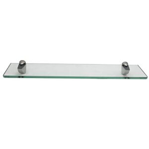 XVL Glass Shelf 20 Inch Bathroom Tempered Glass Rack Brushed Nickel GS3001AM