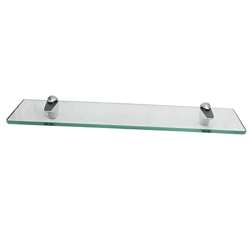 XVL Glass Shelf 20 Inch Bathroom Tempered Glass Rack Chrome GS3004BM