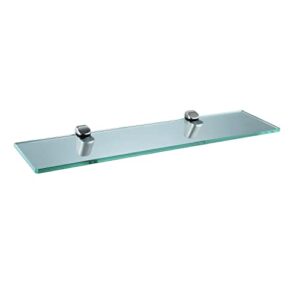 xvl bathroom glass shelf 20 inch tempered glass rack brushed nickel gs3003am