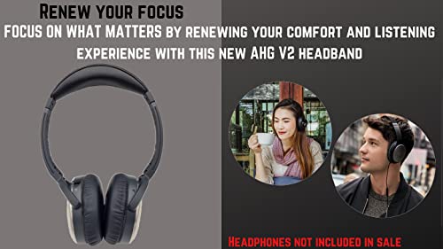 Replacement V2 QC3 Headband pad/On-Ear Headband pad Cushion Compatible with Bose QuietComfort 3 (QC3), Bose On-Ear 2 (OE2), Bose On-Ear (OE) and Bose SoundTrue On-Ear Headphones (Black)