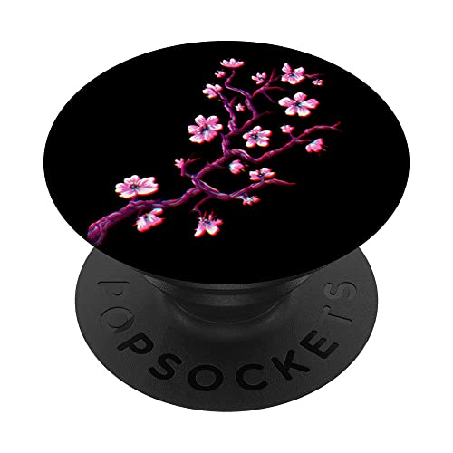 Vaporwave Japan Style Japanese Cherry Blossom Sakura PopSockets Swappable PopGrip