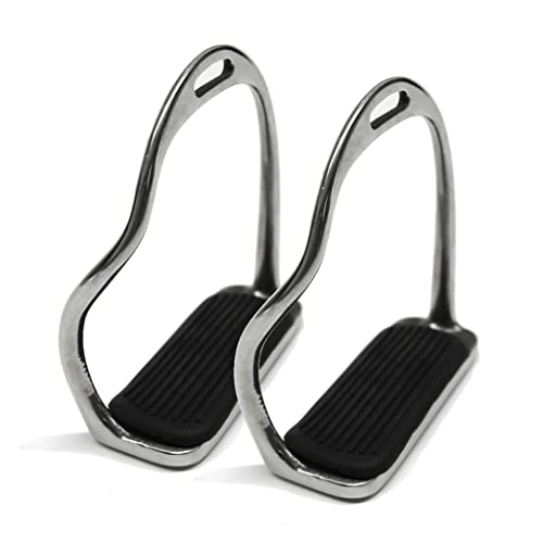 N/A Stainless Steel Horse Riding Saddle Accessories Stirrups Anti-Skid Pedal Equestrian Equipment (Color : As Shown, Size : One Size)