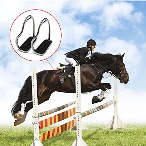N/A Stainless Steel Horse Riding Saddle Accessories Stirrups Anti-Skid Pedal Equestrian Equipment (Color : As Shown, Size : One Size)
