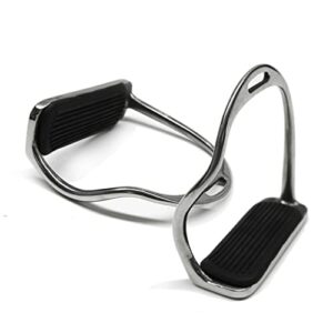 N/A Stainless Steel Horse Riding Saddle Accessories Stirrups Anti-Skid Pedal Equestrian Equipment (Color : As Shown, Size : One Size)