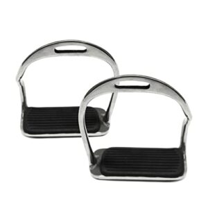 N/A Stainless Steel Horse Riding Saddle Accessories Stirrups Anti-Skid Pedal Equestrian Equipment (Color : As Shown, Size : One Size)