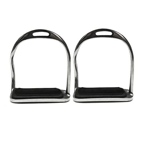 N/A Stainless Steel Horse Riding Saddle Accessories Stirrups Anti-Skid Pedal Equestrian Equipment (Color : As Shown, Size : One Size)