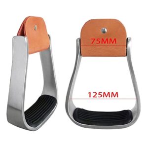 N/A Aluminum Cushioned Western Stirrups Inner Width 120 mm Horse Riding Equestrian Supplies (Color : As Shown, Size : One Size)