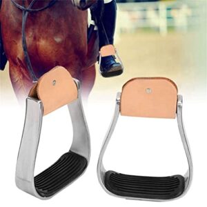 N/A Aluminum Cushioned Western Stirrups Inner Width 120 mm Horse Riding Equestrian Supplies (Color : As Shown, Size : One Size)