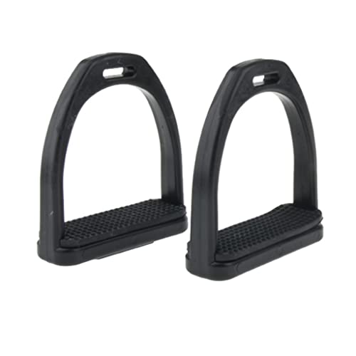 N/A Black Western Stirrups Safety Bendy Horse Riding Equestrian for Men Women Accessories (Color : As Shown, Size : One Size)