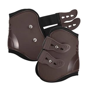 N/A Front Hind Leg Boots Adjustable Horse Leg Boots Equine Front Hind Leg Guard Equestrian Tendon Protection Horse Hock Brace (Color : Brown, Size : One Size)