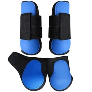 N/A Horse Tendon Boot, Horse Fetlock Boot to Protect Horse's Legs (Color : Blue, Size : M Code)