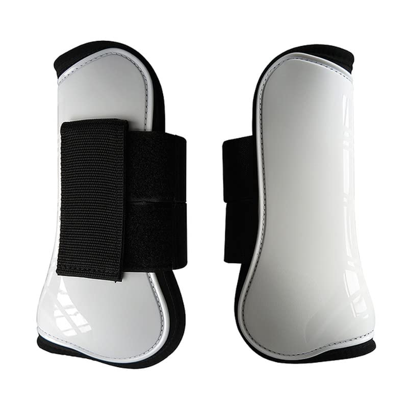 N/A Horse Tendon Boots,PU Hard Shell,Neoprene Lining.to Protect Horse's Legs (Color : White, Size : M Code)