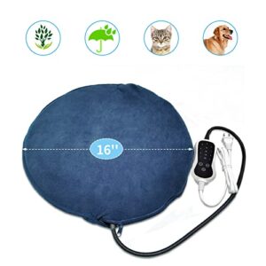 GPLOPET Cat Heating pad 18x18inches pet Heating pad for Cats Waterproof Smart Thermostat Switch, Adjustable Puppy Dog Heating pad mat Chew Resistant Steel Cord Complimentary Two Fabric Cover