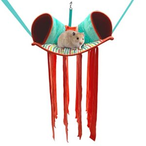 pinvnby hamster tunnel hammock hanging ferret hideout cage accessories guinea pig hammock sugar glider hideaway tent toys for chinchilla rats hedgehog squirrel and other small animals