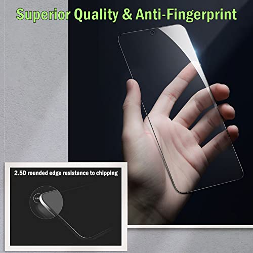 Jeywiry 3 Pack Screen Protector for Motorola Moto G Power 2022 [Not Fit for 2020＆2021 Model] with 3 Pack Tempered Glass Camera Lens Protector, Ultra HD, 9H Hardness, Anti Scratch, Easy Install