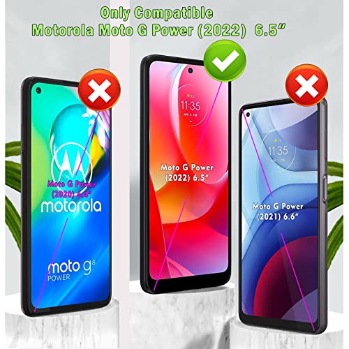 Jeywiry 3 Pack Screen Protector for Motorola Moto G Power 2022 [Not Fit for 2020＆2021 Model] with 3 Pack Tempered Glass Camera Lens Protector, Ultra HD, 9H Hardness, Anti Scratch, Easy Install