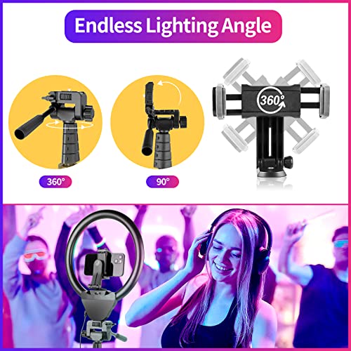 Torjim 12" RGB Ring Light with 67" Tripod Stand, Selfie Ring Light with Phone Holder & Wireless Remote, 3 CCT Modes & 12 Color Modes LED Ring Light for Selfie/Makeup/TikTok/YouTube