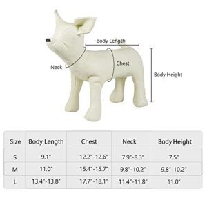 pawstrip Dog Mannequin PU Leather Pet Clothing Display Mannequin Dog Mannequin Display Stand Sewing Dog Standing Model Pet Store Mannequin for Clothes Display Cute Hangers for Dog Clothes White, S