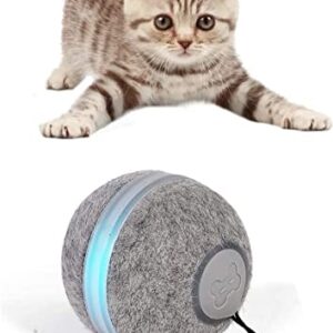 VANLYTPET Cat Automatic Toy : Interactive Cat Toys Ball with Bell Smart Cat Toys for Indoor Cat Kitten, Kitten Moving Bouncing Rolling Ball with Lights