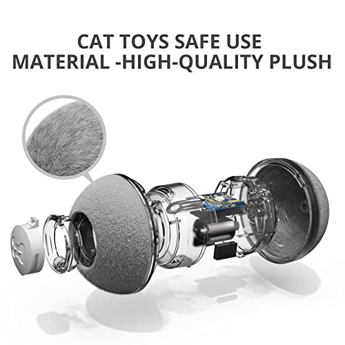 VANLYTPET Cat Automatic Toy : Interactive Cat Toys Ball with Bell Smart Cat Toys for Indoor Cat Kitten, Kitten Moving Bouncing Rolling Ball with Lights